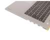 Keyboard incl. topcase DE (german) black/silver with backlight silver border original suitable for Lenovo IdeaPad 510S-14IKB (80UV)