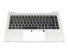 Keyboard incl. topcase DE (german) black/silver with backlight suitable for HP ProBook 445 G8