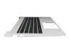 Keyboard incl. topcase DE (german) black/silver with backlight suitable for HP ProBook 450 G8