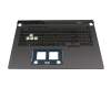 Keyboard incl. topcase DE (german) black/transparent/black with backlight (RGB 4-zone) original suitable for Asus ROG Strix G17 G713RW