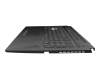 Keyboard incl. topcase DE (german) black/transparent/black with backlight original suitable for Asus FX706HM