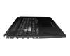Keyboard incl. topcase DE (german) black/transparent/black with backlight original suitable for Asus TUF F17 FX706LI