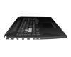 Keyboard incl. topcase DE (german) black/transparent/black with backlight original suitable for Asus TUF Gaming A17 FA706IU