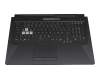 Keyboard incl. topcase DE (german) black/transparent/black with backlight original suitable for Asus TUF Gaming A17 FA706IU