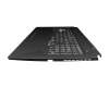 Keyboard incl. topcase DE (german) black/transparent/black with backlight original suitable for Asus TUF Gaming A17 FA706QM