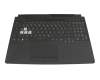 Keyboard incl. topcase DE (german) black/transparent/black with backlight original suitable for Asus TUF Gaming F15 FX506HEB