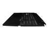 Keyboard incl. topcase DE (german) black/transparent/black with backlight original suitable for Asus TUF Gaming F15 FX506LHB
