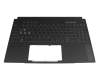 Keyboard incl. topcase DE (german) black/transparent/black with backlight original suitable for Asus TUF Gaming FA507NV