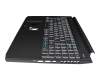 Keyboard incl. topcase DE (german) black/white/black with backlight (Connection cable 29 mm) original suitable for Acer Predator Helios 300 (PH315-53)
