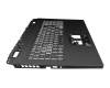 Keyboard incl. topcase DE (german) black/white/black with backlight original suitable for Acer Nitro 5 (AN517-55)