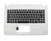 Keyboard incl. topcase DE (german) black/white original suitable for Asus F451MA