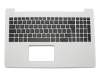 Keyboard incl. topcase DE (german) black/white original suitable for Asus R515MA