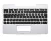 Keyboard incl. topcase DE (german) black/white original suitable for Asus Transformer Book T100TAM