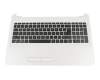 Keyboard incl. topcase DE (german) black/white original suitable for HP 15-ba100
