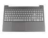 Keyboard incl. topcase DE (german) dark grey/black with backlight original suitable for Lenovo IdeaPad S340-15IML (81NA)