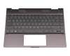 Keyboard incl. topcase DE (german) dark grey/grey with backlight original suitable for HP Envy x360 13-ag0600