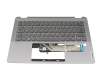 Keyboard incl. topcase DE (german) dark grey/grey with backlight original suitable for Lenovo Flex 5 14ABR8 (82XX)
