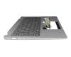 Keyboard incl. topcase DE (german) dark grey/grey with backlight original suitable for Lenovo Flex 5 14ABR8 (82XX)