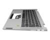 Keyboard incl. topcase DE (german) dark grey/grey with backlight original suitable for Lenovo IdeaPad Flex 5-14IIL05 (81WS/81X1)