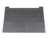 Keyboard incl. topcase DE (german) grey/grey original suitable for Lenovo V15-IGL (82C3)