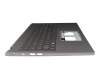 Keyboard incl. topcase DE (german) grey/grey with backlight original suitable for Acer Aspire 5 (A515-58M)