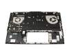 Keyboard incl. topcase DE (german) grey/grey with backlight original suitable for Asus FX507VU