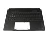 Keyboard incl. topcase DE (german) grey/grey with backlight original suitable for Asus FX507ZU
