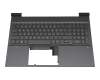 Keyboard incl. topcase DE (german) grey/grey with backlight original suitable for HP 15s-fq2000