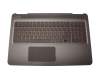 Keyboard incl. topcase DE (german) grey/grey with backlight original suitable for HP Omen 15-ax200