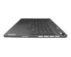 Keyboard incl. topcase DE (german) grey/grey with backlight original suitable for Lenovo Legion Slim 5-16IRH8 (82YA/83D6)