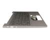 Keyboard incl. topcase DE (german) grey/grey with backlight original suitable for Lenovo ThinkBook 13s ITL (20V9)
