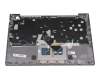 Keyboard incl. topcase DE (german) grey/grey with backlight original suitable for Lenovo ThinkBook 14 G2 ITL (20VD)