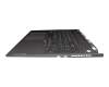 Keyboard incl. topcase DE (german) grey/grey with backlight original suitable for Lenovo ThinkBook 16p G2 ACH (20YM)