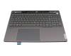 Keyboard incl. topcase DE (german) grey/grey with backlight original suitable for Lenovo ThinkBook 16p G4 IRH (21J8)