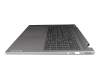 Keyboard incl. topcase DE (german) grey/grey with backlight original suitable for Lenovo Yoga 7 16IAP7 (82QG)