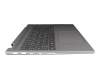 Keyboard incl. topcase DE (german) grey/grey with backlight original suitable for Lenovo Yoga 7 16IAP7 (82QG)