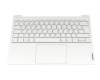 Keyboard incl. topcase DE (german) grey/grey with backlight original suitable for Lenovo Yoga Slim 7 Carbon 13IAP7 (82U9)