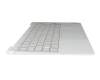 Keyboard incl. topcase DE (german) grey/grey with backlight original suitable for Lenovo Yoga Slim 7 Carbon 13IAP7 (82U9)