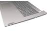 Keyboard incl. topcase DE (german) grey/silver (Fingerprint) original suitable for Lenovo IdeaPad 3-17ADA05 (81W2)