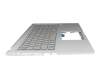 Keyboard incl. topcase DE (german) grey/silver original suitable for Asus F515JP