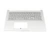 Keyboard incl. topcase DE (german) grey/silver original suitable for Asus Vivobook 17 P1704VA
