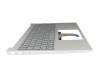 Keyboard incl. topcase DE (german) grey/silver original suitable for HP 15-fd0000
