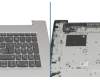Keyboard incl. topcase DE (german) grey/silver original suitable for Lenovo IdeaPad 3-17ARE05 (81W5)
