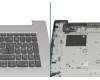 Keyboard incl. topcase DE (german) grey/silver original suitable for Lenovo IdeaPad 3-17ARE05 (81W5)
