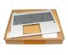 Keyboard incl. topcase DE (german) grey/silver with backlight original suitable for HP EliteBook 660 G11