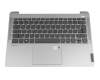 Keyboard incl. topcase DE (german) grey/silver with backlight original suitable for Lenovo IdeaPad 5 Pro-14ACN6 (82L7)