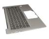 Keyboard incl. topcase DE (german) grey/silver with backlight original suitable for Lenovo IdeaPad 720s-14IKB (80XC/81BD)