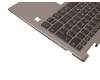 Keyboard incl. topcase DE (german) grey/silver with backlight original suitable for Lenovo Yoga 720-13IKBR (81C3)