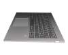 Keyboard incl. topcase DE (german) grey/silver with backlight original suitable for Lenovo Yoga 920-13IKB (80Y7/80Y8/81TF)