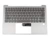 Keyboard incl. topcase DE (german) grey/silver with backlight original suitable for Lenovo Yoga S730-13IWL (81J0)